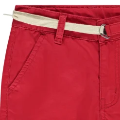 Bermuda uni en toile avec ceinture lacet pour garçon