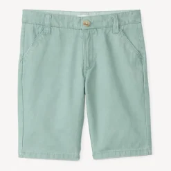 Bermuda uni en toile pour garçon