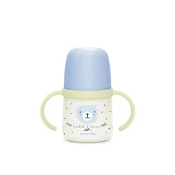 Biberon à anses 150 ml 6M+ Wild & Free Night and Day Bleu