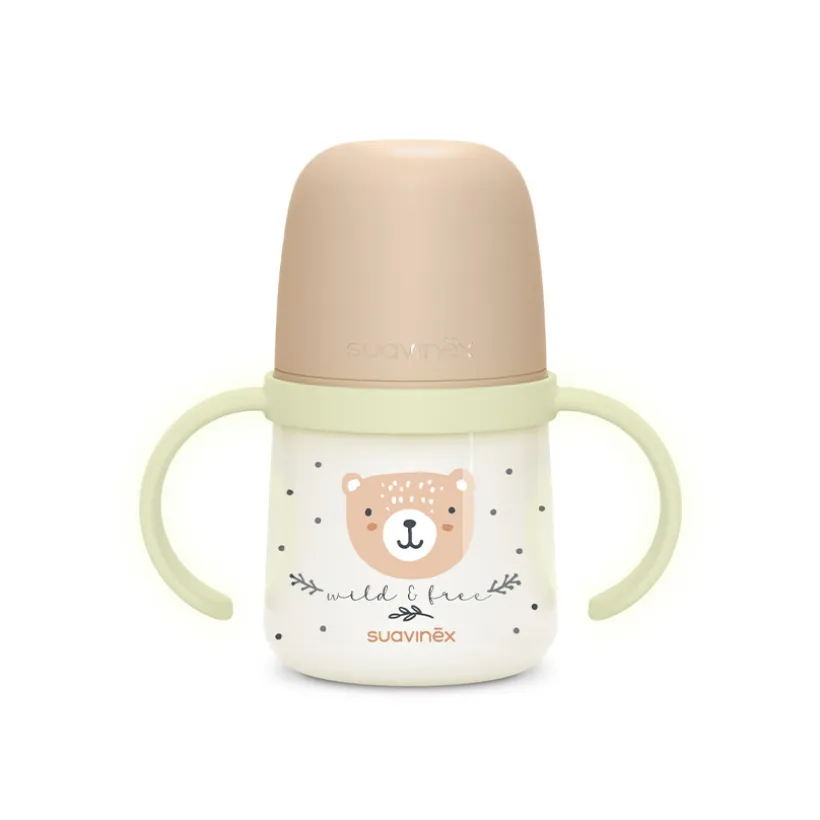 Biberon à anses 150ml Wild&Free jour/nuit marron