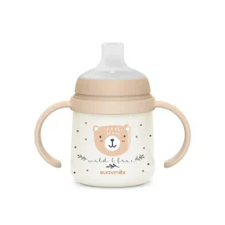 Biberon à anses 150ml Wild&Free jour/nuit marron