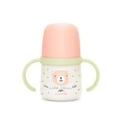 Biberon à anses 150ml Wild&Free jour/nuit rose