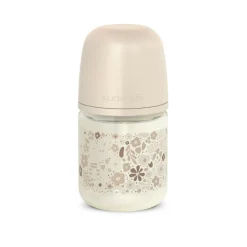 Biberon en verre avec tétine symétrique SX Pro S 120ml Liberty beige