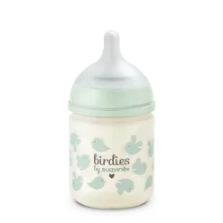 Biberon en verre 120ml avec tétine SX Pro XS Birdies vert