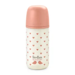 Biberon en verre 240ml avec tétine SX Pro S Birdies rose