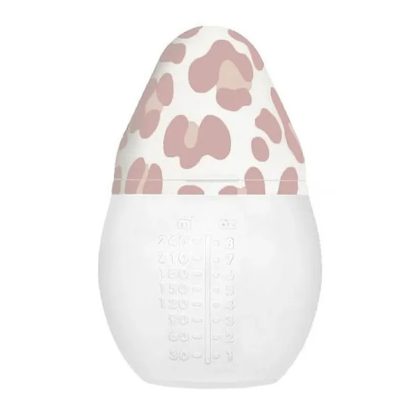 Biberon 240ml anti-colique en silicone Graouu Pink