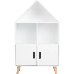 Bibliothèque en forme de maison avec 2 portes