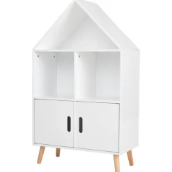 Bibliothèque en forme de maison avec 2 portes