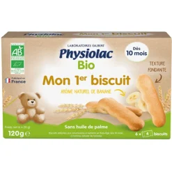 Biscuits issus de l'agriculture biologique avec arôme naturel de banane 120g