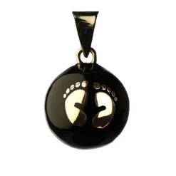 Bola avec empreinte de pieds - Noir/Argenté