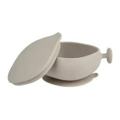 Bol en silicone ventousé avec couvercle latte