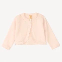Boléro en tricot festonné pour bébé fille