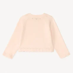 Boléro en tricot festonné pour bébé fille