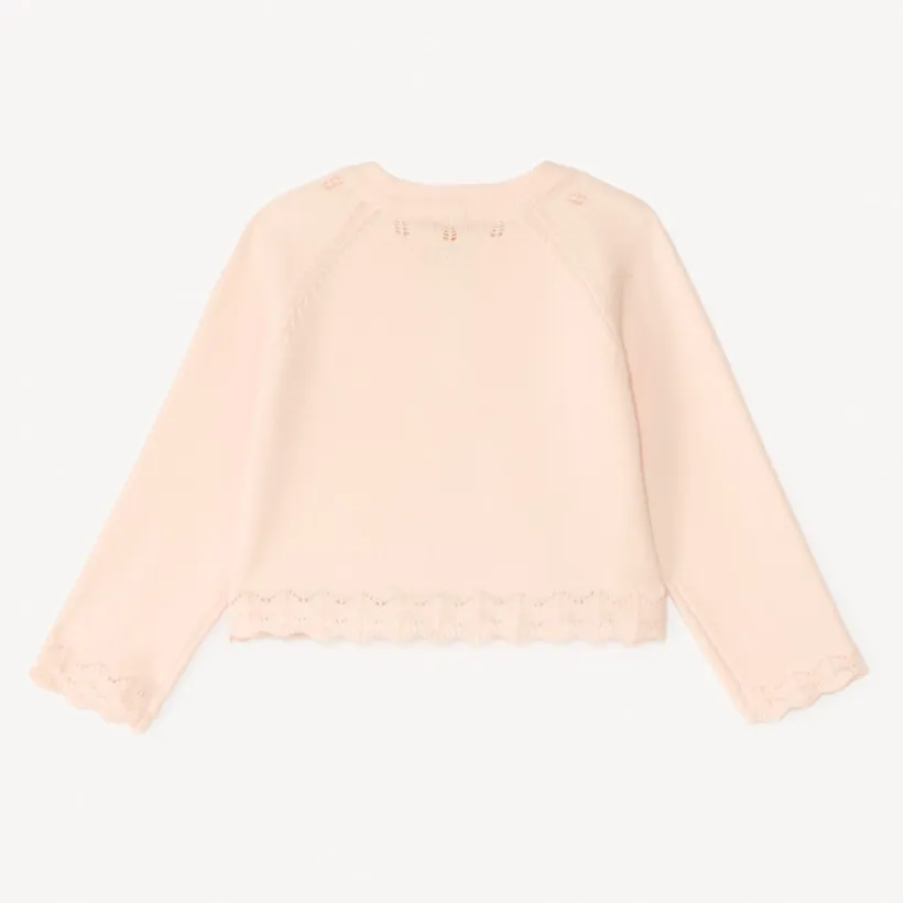 Boléro en tricot festonné pour bébé fille