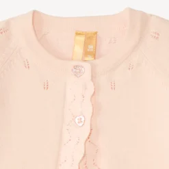 Boléro en tricot festonné pour bébé fille