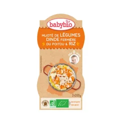 Bols de Légumes avec Dinde et Riz 2x200g