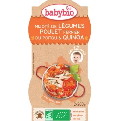 Bols de Mijoté de Légumes et Poulet avec Quinoa et Cumin 2x200g