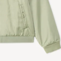 Bomber en toile satinée avec détails brodés pour fille