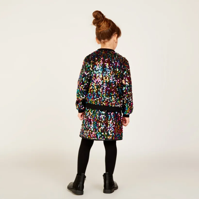 Bombers de fête à sequins multicolores pour fille