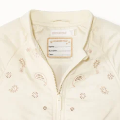 Bombers satiné à broderies cachemire pour fille