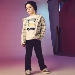Bonnet avec étiquette skate pour garçon