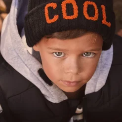 Bonnet côtelé et brodé Cool en bouclettes 3D pour garçon