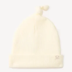 Bonnet de naissance côtelé uni