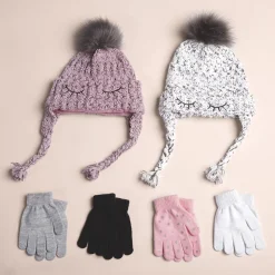 Bonnet péruvien en tricot avec détails brodés et pompon
