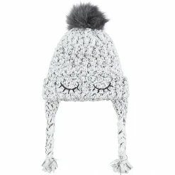 Bonnet péruvien en tricot avec détails brodés et pompon