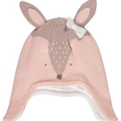 Bonnet péruvien en tricot biche doublé sherpa pour fille