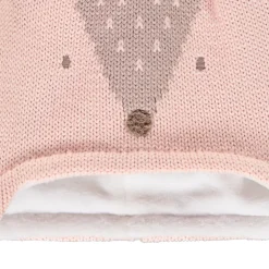 Bonnet péruvien en tricot biche doublé sherpa pour fille
