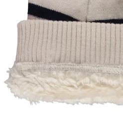 Bonnet à rayures avec noeud fantaisie pour fille