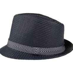 Borsalino tressé avec galon tissé pour bébé garçon