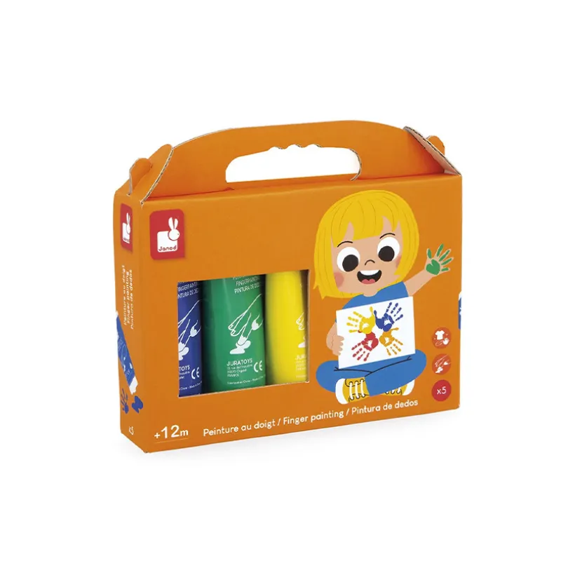 Boîte de 5 tubes de peinture au doigt