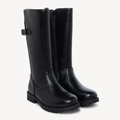 Bottes cavalière noire à boucle pour fille