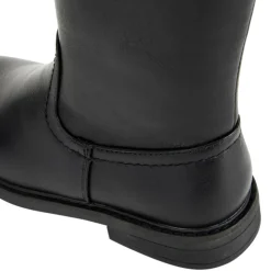 Bottes cavalières noires effet cuir pour fille