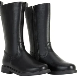 Bottes cavalières noires effet cuir pour fille
