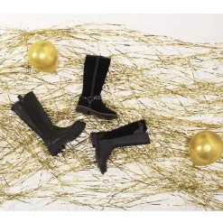 Bottes cavalières pour fille effet daim à rivets métalliques