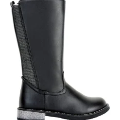 Bottes cavalières à talon argenté pour fille