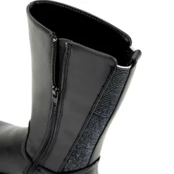 Bottes cavalières à talon argenté pour fille