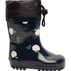 Bottes de pluie avec col imperméable imprimé pommes pour fille