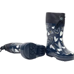 Bottes de pluie à col imprimé cœurs pour bébé fille