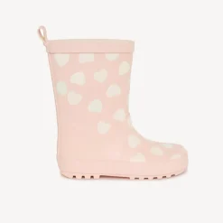 Bottes de pluie à couleur changeante imprimé cœurs pour fille