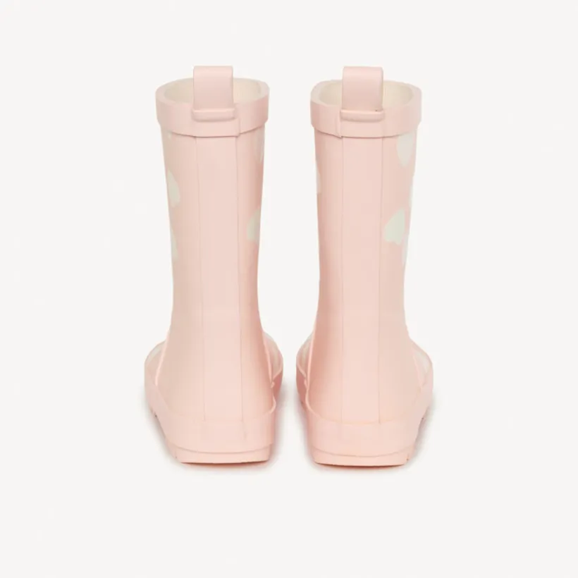 Bottes de pluie à couleur changeante imprimé cœurs pour fille