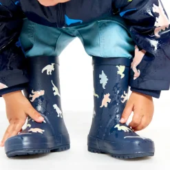 Bottes de pluie à couleur changeante imprimé dinos pour garçon