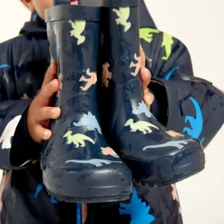 Bottes de pluie à couleur changeante imprimé dinos pour garçon