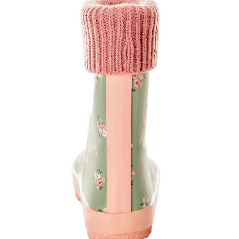 Bottes de pluie en caoutchouc imprimé fleurs pour fille