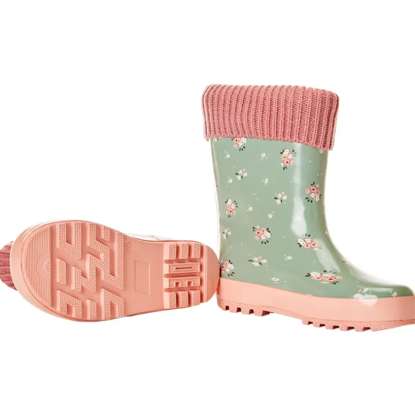Bottes de pluie en caoutchouc imprimé fleurs pour fille