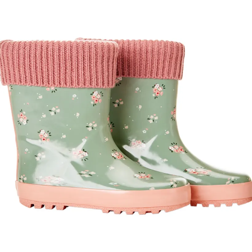 Bottes de pluie en caoutchouc imprimé fleurs pour fille