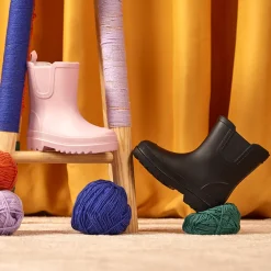 Bottes de pluie en caoutchouc roses pour fille